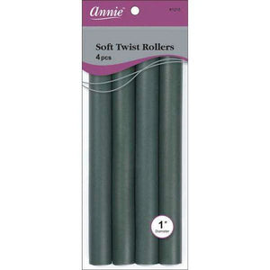 Annie Soft Twist Rollers 1" XL Dark Green