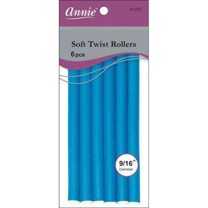 Annie Soft Twist Rollers 9/16" Blue
